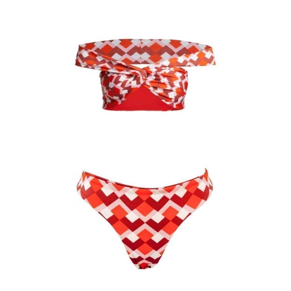 Silvia Tcherassi Gavi Off-The-Shoulder Bikini Set | Size XS